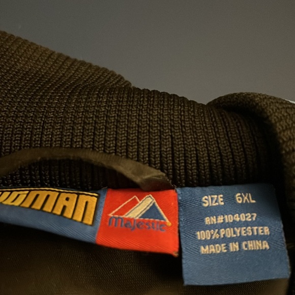 NBA Oklahoma City, Thunder Black and Blue Varsity Bomber Jacket size 6XL - Picture 5 of 6